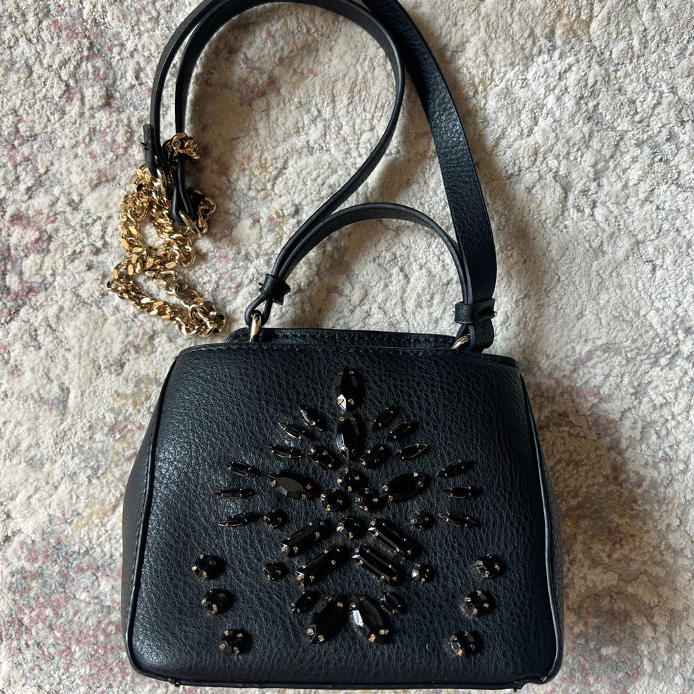 Small Black Jeweled Zara Crossbody-like new